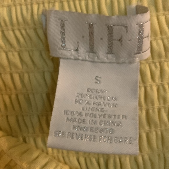 LIFE vintage, boho, Yellow Ruffled Maxi Skirt or midi dress small - Picture 9 of 9